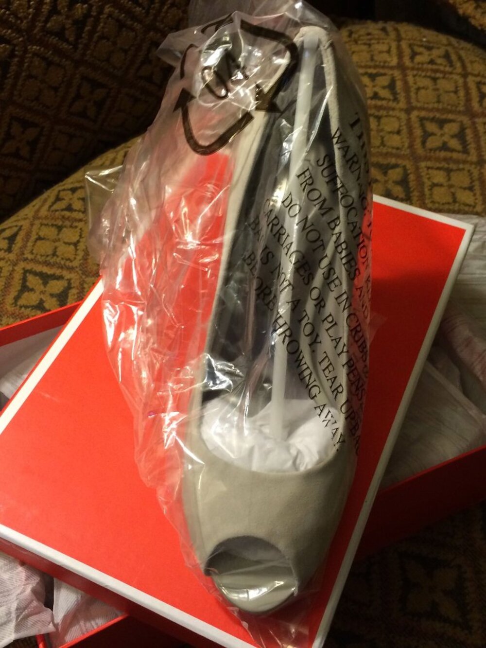 Coach Selma Dove Gray Suede 4.5” Peep-toe Pumps, Size 8.5B (NIB)